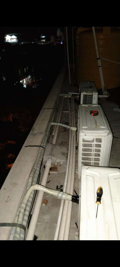 ac installation copper pipeing