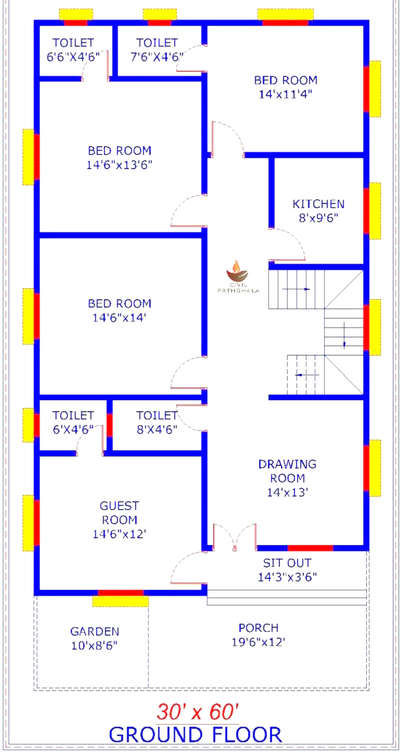 30X60 house plan // 4BHK Plan ₹₹₹  #sayyedinteriordesigner  #4BHKPlans  #FloorPlans  #30x60floorplan
