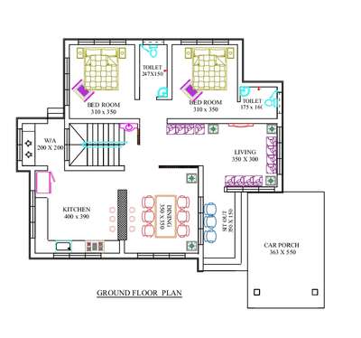 1900 sqft Residential House plan #Building plan #Residential building plan