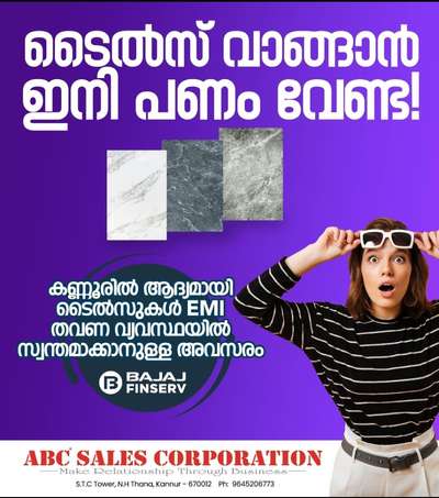 ABC GROUP OF INDIA
If you need any building materials requirements like tiles, bathroom fittings,plumbing,paints in indian and foreign brands.please contact me(all kerala)..abc group of india is a one of the biggest brand in building materials..

ðŸ“±+919072411818
ðŸ“§naseef.m@abctaliparamba.com

Website
*https://www.abcgroupindia.com/*

Facebook :https://www.facebook.com/naseef.abcyen
Instagram:https://www.instagram.com/naseefabcyen?r=nametag
Whatsapp:https://wa.me/message/W4EM7ILXN3WKD1 
 #FlooringTiles  #BathroomTIles  #KitchenTiles  #tiles  #Kannur