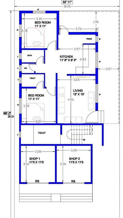 shop with 2 bhk house plan !
#house#houseplan