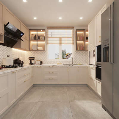 Modular kitchen  #KitchenIdeas #InteriorDesigner #WoodenKitchen #Architectural&Interior #KitchenInterior
