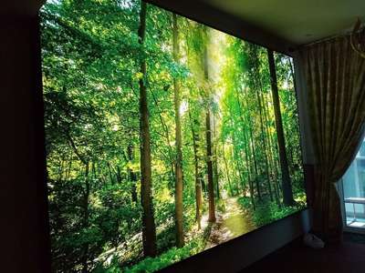 #3D nature wall with light