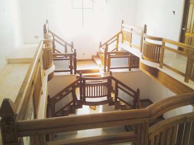 wooden staircase.