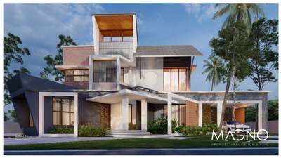 #magno  #modernhome  #exteriordesigns  #kerala  #Contemporary  #keralahomedesignz   #exterior