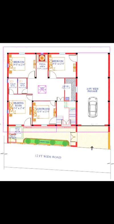 *planning of house *
we will provide a detailed plan which will include:

2 options of house plan