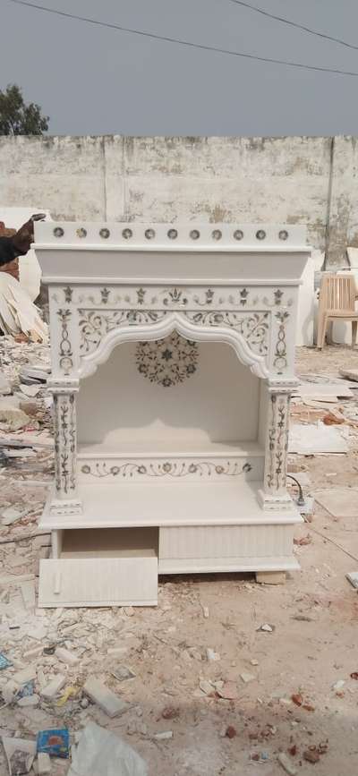Vietnam White marble inley work temple