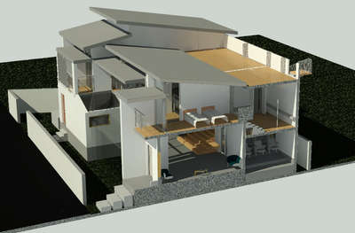 Residence section cut model