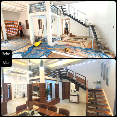 Dining Hall  Before / After 



 #ktm_interiors  #dininghall  #metalstaircase  #nadumuttam