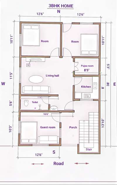 3Bhk Baastu design home
