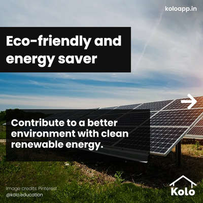 An eco-friendly and energy saving investment - Solar panels! 
Check out this post to learn about the benefits of Solar panels. Letâ€™s take a step towards a sustainable planet with our new series. ðŸ‘�ðŸ�¼ 
Learn tips, tricks and details on Home construction with Kolo EducationÂ ðŸ™‚ 
If our content has helped you, do tell us how in the commentsÂ â¤µï¸� Follow us on @koloeducation to learn more!!! 
#education #architecture #constructionÂ  #building #exterior #design #home #interior #expert #sustainability #koloeducationÂ  #solarpanel #ecofriendly #energysaving
