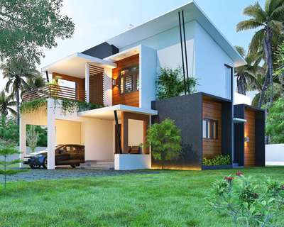 #trendingdesign #moderndesign #ContemporaryHouse #Architectural&Interior #architecturekerala #architact #exteriordesigns
