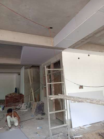 gypsum board ceiling pipe packing work