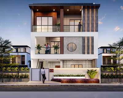 Project- Exterior design. Design by Krystal design studio.  
City-Indore. 
#HouseDesigns #Designs #ElevationDesign #designideas #ContemporaryDesigns .