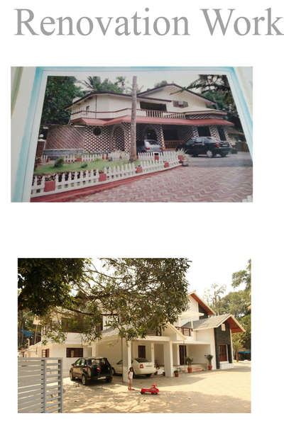 Renovation work before and after