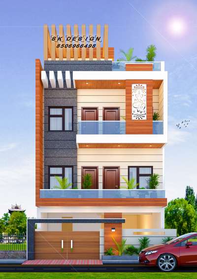 25 x 60 modern home design 3 floors #Architect #HouseDesigns #ElevationHome #HouseConstruction #kolopost