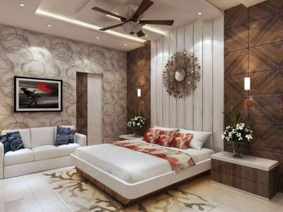 bedroom design #interiordesign #intrior_and_living  #WALL_PANELLING