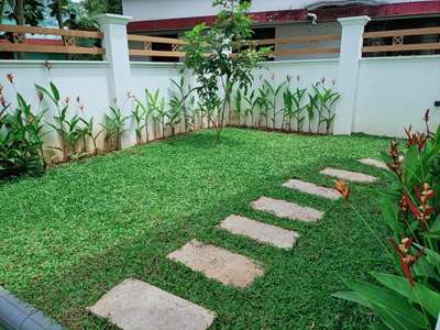 Client Mr. Thahir HMT  #beautifull garden low maintanance miniature pearl grass with plants Garden Arrangement front yard very low prize more enquiries Call @AG.  #pearl grass Sheet also available huge qty.