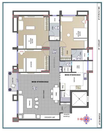 FLAT INTERIOR LAYOUT PLAN
for more information â˜Žï¸� 9785593022
 #HomeDecor #InteriorDesigner #Architect #3BHKHouse #HouseDesigns