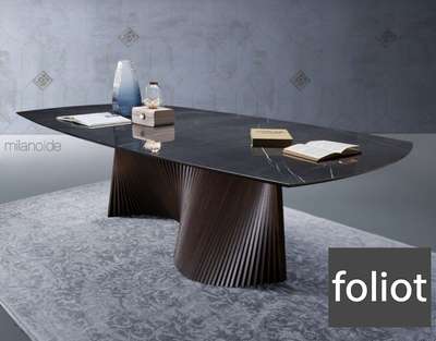 Italian dining table teak 9x4 size. table top onxy marble with resine polish