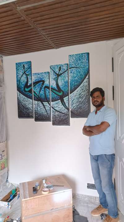 3d wall painting work ₹₹₹ #sayyedinteriordesigns #sayyedinteriordesigner  #WallPainting  #3dwallart