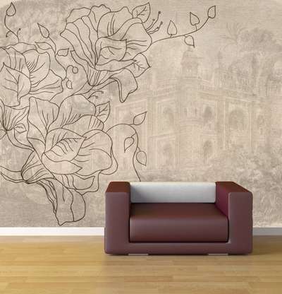 LOBBY  a wallpaper a mural creativity
 #saralata  #onlineclass  #interiors  #contractors  #lowcostconstruction #budgetedhotel