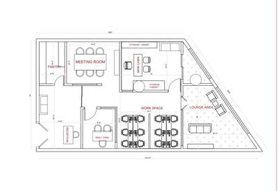 1240 sqft Office layout.  2 options given
 #OfficeRoom #officelayout #2Dlayout #officedesign #InteriorDesigner #commercialdesign