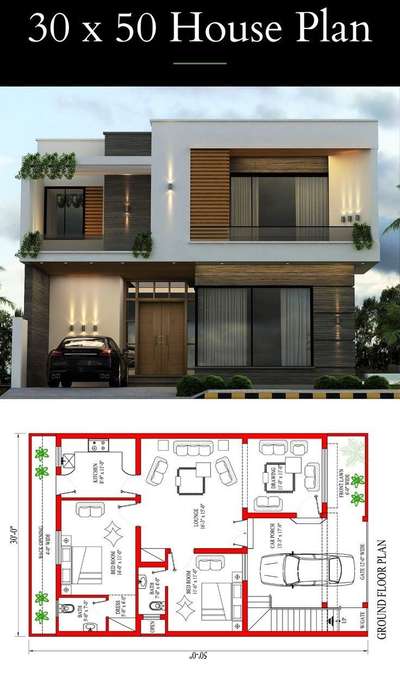 3d Elevation Design:
If you want to create an elevation of your line properties, then 3d elevation can be a perfect choice. The relation between the building model and elevation is quite evident. Since elevation is a preparation done before starting the construction, you can always update the details reflected in the design plans as per your needs.
 #bhatiyainterior 
#InteriorDesigner 
 #30x50house 
#30x50houseplan