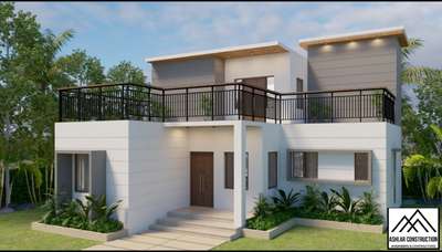 1300 sqft 3 bhk house design for Mr shaji in Guruvayur.  #architecturedesigns  #Architectural&Interior  #best_architect #architecturekerala #villaconstrction #villadesign #SmallHouse #25LakhHouse