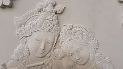 radha ji with krishna , real like face carving work. hand finish.  #radhakrishnamural  #krishnamural  #sandstonemural