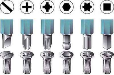 #tools 
Different Types of Screw Heads