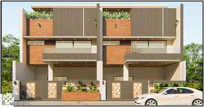 Exterior facade design for Duplex Houses...
#HouseDesigns #HomeAutomation #50LakhHouse