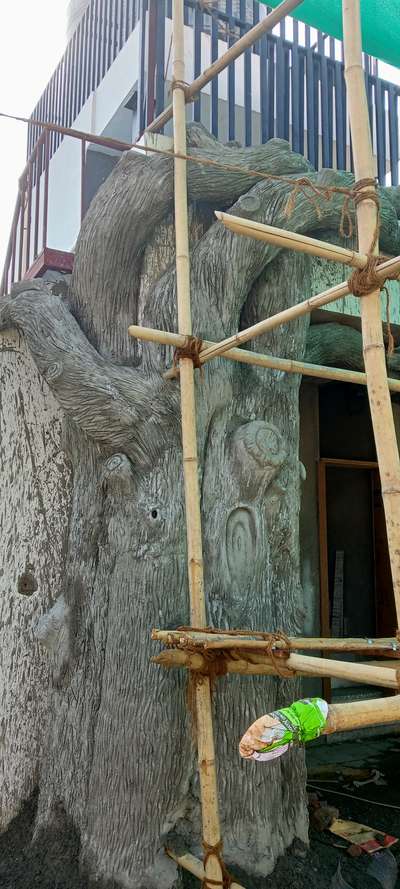 tree statue main door design