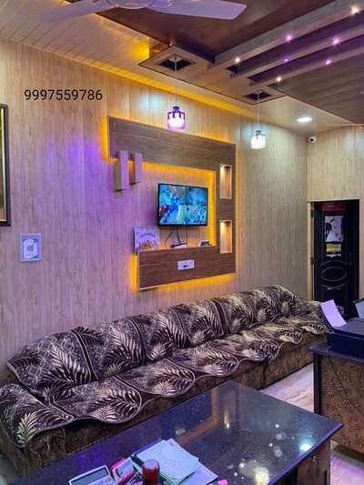 how to installation designs 💯 pvc false ceiling with woll paneling 💯 tv unit design
