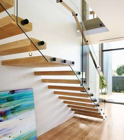 Structure Staircase and Glass and wood Handrails
 #GlassHandRailStaircase  #structuralsteeldesign  #iterior  #Woodenhandrail