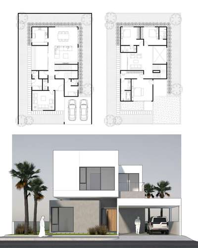 30'x60' house plan & elevation