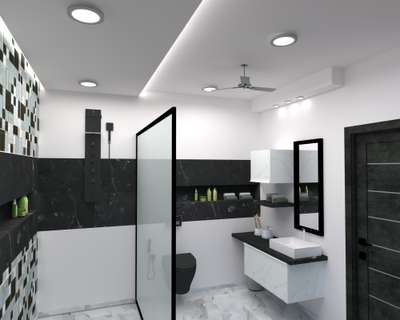 Bathroom Interior @1.74L labour with material rate.
#blacksanitaryfittings #glasspartition #walltile #FalseCeiling #floortiles #vanitycountertop #highlighter_wall #aestheticedits #InteriorDesigner #designservices #civilconstruction #structuraldesign #Architectural&Interior #delhincr #delhiinteriors #DelhiGhaziabadNoida #customisedfurniture #customer_feedback #we_are_moving_forward_with_happy_customers #satisfiedcustomers #affordableinteriors #affodableprice
