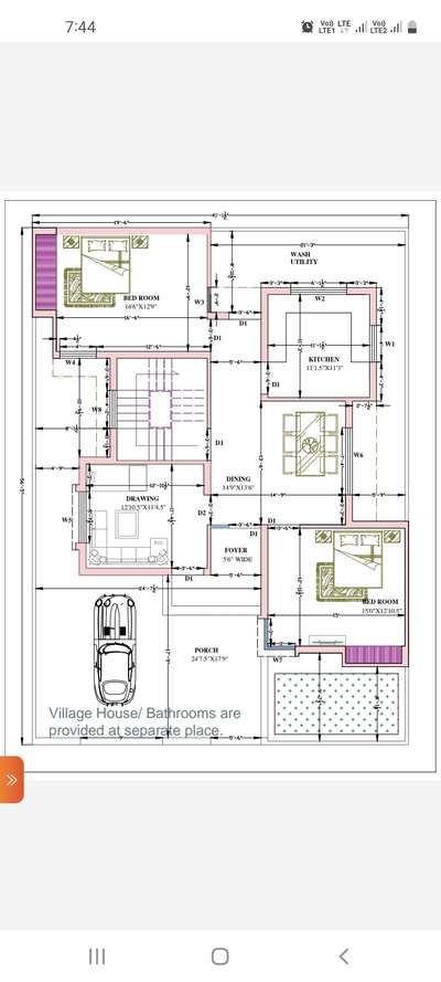 House in Village/
Bathroom provided at a seperate place.
#Contractor #ContemporaryHouse #HouseDesigns #villaproject #villaconstruction #HouseDesigns #Designs #houseplan #FloorPlans #WestFacingPlan #SmallHomePlans #architact