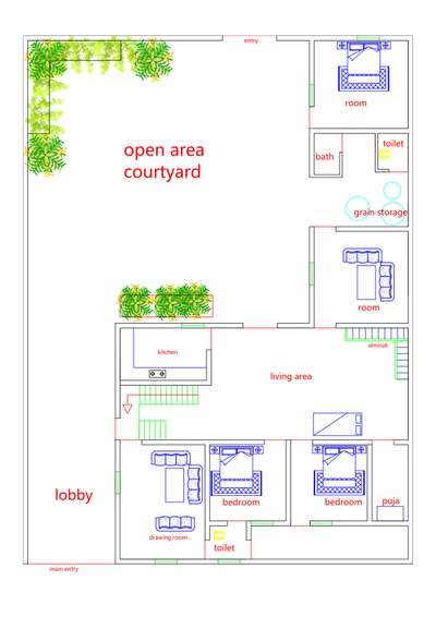 location- Hapur ,UP
call for design-8690020072
 #FloorPlans  #houseplan  #2DPlans  #2dlayout  #vastu