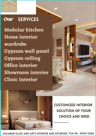 Malabar Glass and Arts Interior and Exterior works Contact 99959 11080