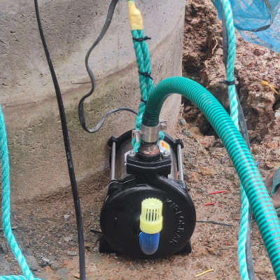 1 hp openwell submersible pump Kirloskar installation at NEDUMBASSERY