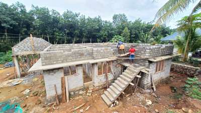 #Block_Work #Completed and #ready for #roof #shuttering  @ #Kumplampoika #Pathanamthitta #site
