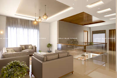 Upper living area... #LivingroomDesigns  #upperliving  #Thrissur #LivingRoomTable  #hollyblueinterio  #KeralaStyleHouse  #keralahomeinterior