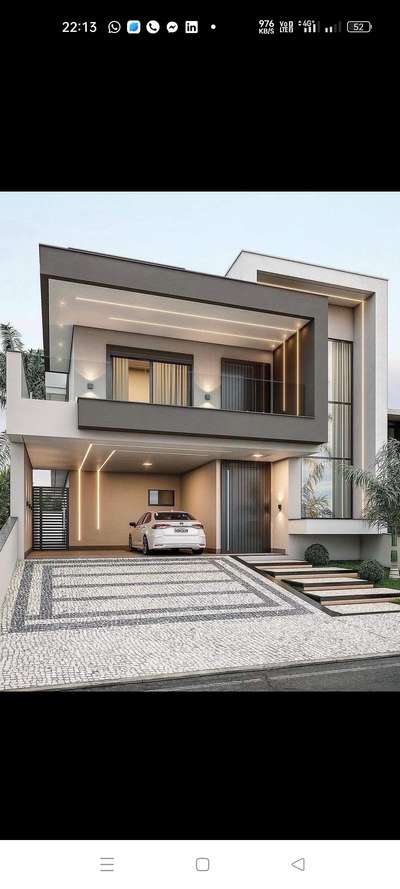 3d contemporary house elevation  #3dhousedesign  #frontElevation