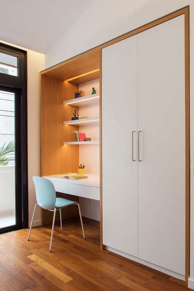 wardrobe with study table