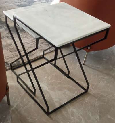 Metallic side table