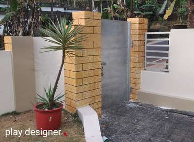 gate pillar texture painting designe|kannur kerala #gatepiller   #TexturePainting  #HouseDesigns