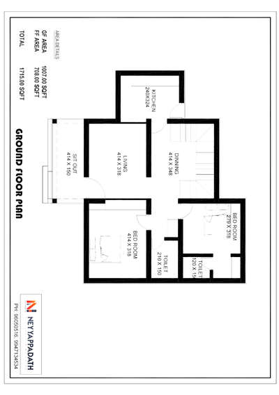 2Bd room ground floor plan