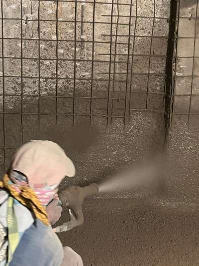 Guniting work in basement  #WaterProofings #basementwaterproofing  #CivilEngineer