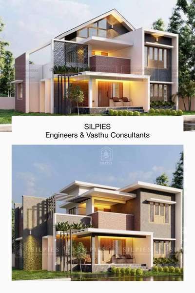 # Two Proposed Models for the Same Plan #
- Location : Kollam -
Ground Floor:
- Sit out
- Living
- Dining
- Courtyard
- 2 Bed with attached toilet
- Prayer Space 
- Kitchen with Counter
- Work area
First Floor
- 2 Bed with attached toilet
- Balcony
- Upper living